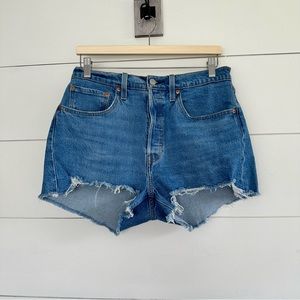 Levi’s 501 Distressed Denim Shorts
